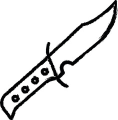 Fototapeta premium Knife, pirate icon grunge style vector