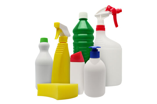 Cleaning products and equipment on transparent background png
