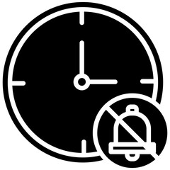 Mute Alarm Clock Icon