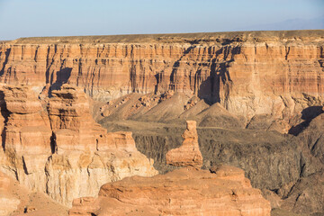 Castles Valley view. Charynsky canyon rocky landscape. Kazakhstan