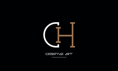 CH, HC, C, H abstract letters logo monogram