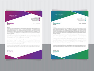 Free vector modern business and corporate letterhead template