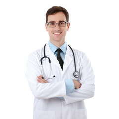 Fototapeta premium handsome doctor isolated