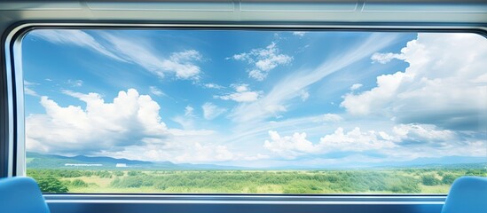 The view of the sky from the train window Stock Image copy space image