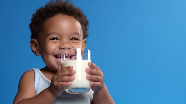 A little boy drinking milk UHD wallpaper