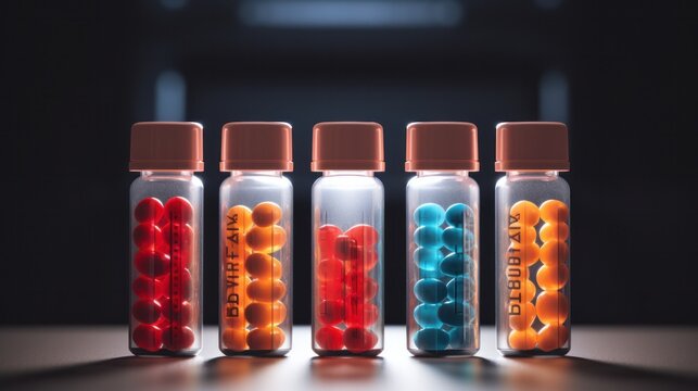 Clear Dextroamphetamine Capsules in Plastic Vial