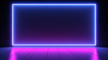 Neon-glow backdrop perfect for presenting a modern product  AI generated illustration