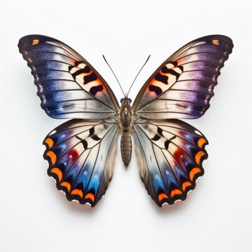Butterfly on white background, AI generated Image