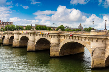 Fototapeta premium Pont Neuf bridge over Seine river in Paris, France