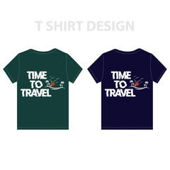 Time to travel 2 t-shirt design template.