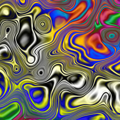 Abstract colorful wavy groovy psychedelic background. Abstract marbleized effect background.