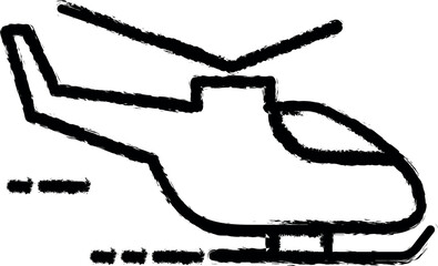 flying helicopter icon grunge style vector