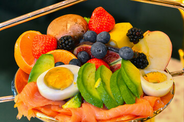 Delicious healthy breakfast made from fresh ingredients