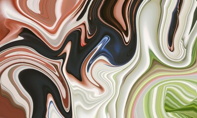 Fototapeta premium wallpaper gradient oil marbling textile acrylic paint color swirl background