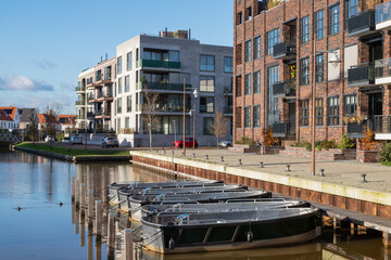 New residential area in the Dutch city of Muiden.