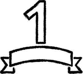 first place icon grunge style vector