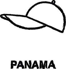 baseball cap icon grunge style vector