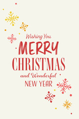 Naklejka na ściany i meble Hand drawn Christmas snowflakes. Greeting card. Vector illustration