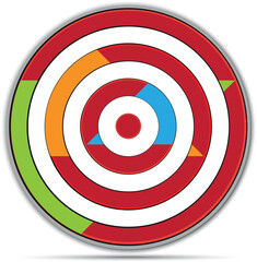 target icon. abstract target vector. the target for archery sports. the target for business marketing. target illustration. target logo. target focus or goal. symbol sign.