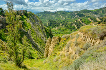 Lucania summer countryside landscape, Val d'Agri, Basilicata, Italy