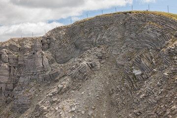 Focus on a stratificated dolomia area in the Dolomites