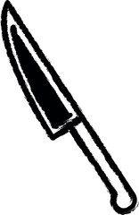 kitchen knife icon grunge style vector