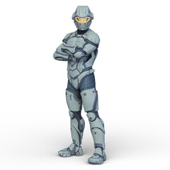 サイバーマン　3DCG レンダリング