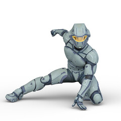 サイバーマン　3DCG レンダリング