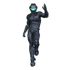 サイバーマン　3DCG レンダリング