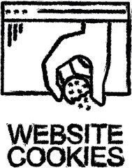 website cookies icon grunge style vector © Anar