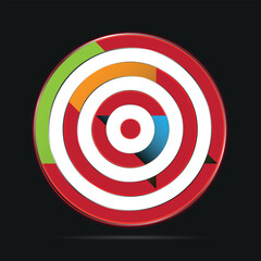 target icon. abstract target vector. the target for archery sports. the target for business marketing. target illustration.