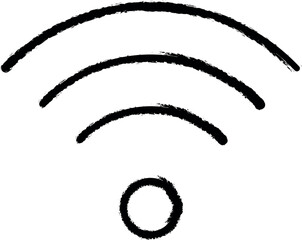 radio signal icon grunge style vector