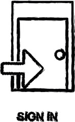 enter sign icon grunge style vector