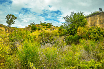 Fototapeta premium Lucania summer countryside landscape, Val d'Agri, Basilicata, Italy