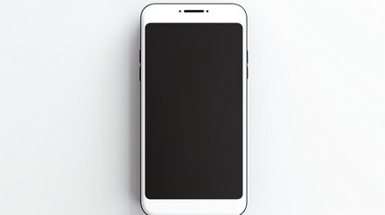 a white cell phone with a black screen