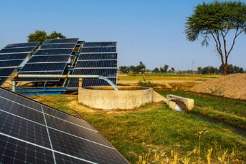 Solar panels on a farm