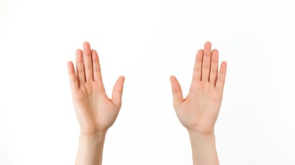 a pair of hands with their palms up - obrazy, fototapety, plakaty