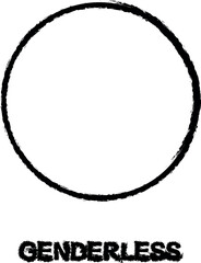 genderless icon grunge style vector
