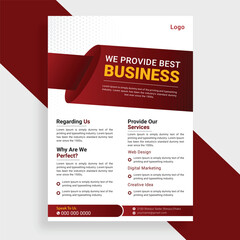 Business Flyer Layout with Gradient Colour