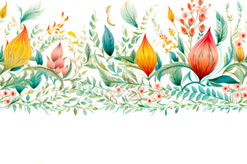 Obraz na płótnie Canvas Seamless watercolor floral pattern. Hand-drawn illustration.