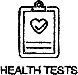 health tests line icon grunge style vector