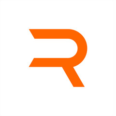 initial letter R orange logo