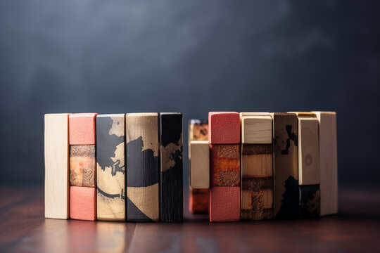 Creative representations of cultural exchanges or collaborations breaking barriers between societies, with copy space