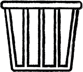 laundry basket icon grunge style vector