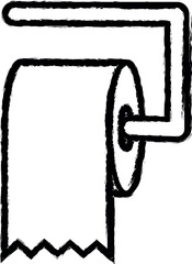 toilet paper icon grunge style vector