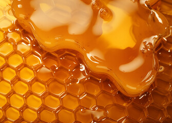 honey and honeycomb - obrazy, fototapety, plakaty