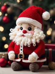 Handmade Crocheted Santa Claus Doll 27