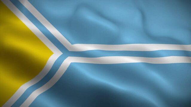 Tuva flag waving animation, perfect loop, official colors, 4K video