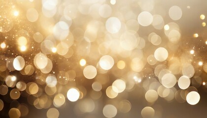 festive abstract christmas bokeh background golden bokeh lights beige new year anniversary wedding...