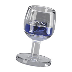 Drink icon on 3d rendering with cartoon style. 3d render new year icon concept